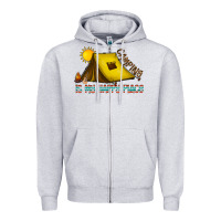 Heather Grey camping is my happy place Zipper Hoodie - CowhideDigitalArt