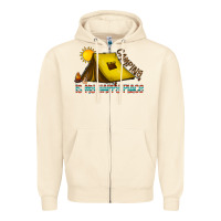 Sandshell camping is my happy place Zipper Hoodie - CowhideDigitalArt