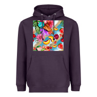 Plum flowers ice cream fruit Heavyweight Hoodie - BundleAndBundleShop
