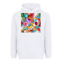 White flowers ice cream fruit Heavyweight Hoodie - BundleAndBundleShop