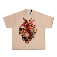 Burro Heart Skulls Urban Heavy Tee - RanaPortraitStore