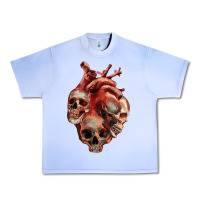 Grape Ice Heart Skulls Urban Heavy Tee - RanaPortraitStore