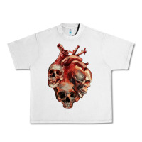 Lunar Rock Heart Skulls Urban Heavy Tee - RanaPortraitStore