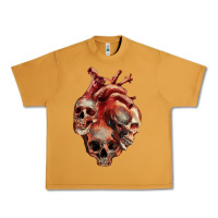 Peanut Butter Heart Skulls Urban Heavy Tee - RanaPortraitStore