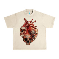Sandshell Heart Skulls Urban Heavy Tee - RanaPortraitStore