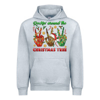 Heather Grey Rockin' Around The Christmas Tree Urban Hoodie - BundleAndBundleShop