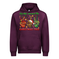 Mauve Wine Rockin' Around The Christmas Tree Urban Hoodie - BundleAndBundleShop