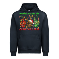 Navy Rockin' Around The Christmas Tree Urban Hoodie - BundleAndBundleShop
