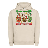 Pigment French Oak Rockin' Around The Christmas Tree Urban Hoodie - BundleAndBundleShop
