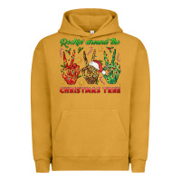 Pigment Peanut Butter Rockin' Around The Christmas Tree Urban Hoodie - BundleAndBundleShop