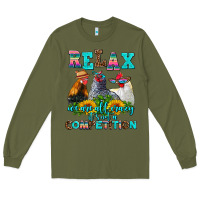 Army Green relax we are all crazy  competition Long Sleeve Tee - AdoDesignShop