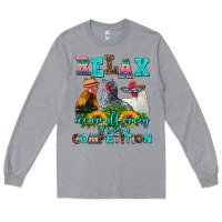 Heather Grey relax we are all crazy  competition Long Sleeve Tee - AdoDesignShop