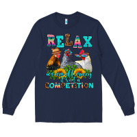 Navy relax we are all crazy  competition Long Sleeve Tee - AdoDesignShop