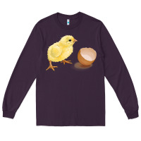 Plum chick with egg Long Sleeve Tee - RanaPortraitStore