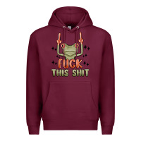 Burgundy fuck this shit Premium Hoodie - MaliasSmallBusiness