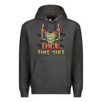 Charcoal Heather fuck this shit Premium Hoodie - MaliasSmallBusiness