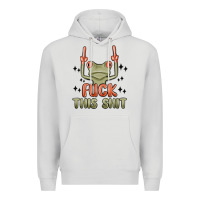 Dove Grey fuck this shit Premium Hoodie - MaliasSmallBusiness
