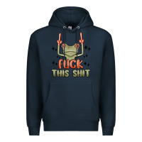 Navy fuck this shit Premium Hoodie - MaliasSmallBusiness