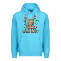 Ocean Blue fuck this shit Premium Hoodie - MaliasSmallBusiness