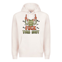 Pale Pink fuck this shit Premium Hoodie - MaliasSmallBusiness