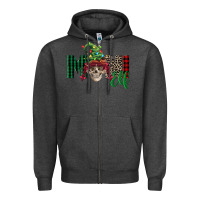 Charcoal Heather girl mini elf skull Zipper Hoodie - FaDigitalArtStudio