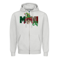 Dove Grey girl mini elf skull Zipper Hoodie - FaDigitalArtStudio