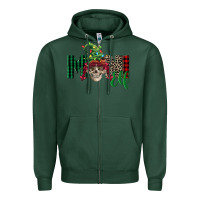 Sports Green girl mini elf skull Zipper Hoodie - FaDigitalArtStudio