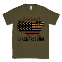 Army Green juneteenth 1865 black freedom Classic Tee - HRA Design Shop