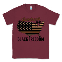 Burgundy juneteenth 1865 black freedom Classic Tee - HRA Design Shop
