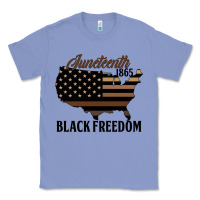 Colony Blue juneteenth 1865 black freedom Classic Tee - HRA Design Shop
