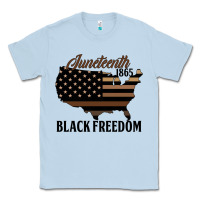 Dusty Blue juneteenth 1865 black freedom Classic Tee - HRA Design Shop