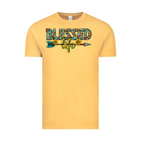 Vintage Mustard blessed life western Vintage Tee - texasbilliewilder