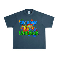 Midnight Navy grandma of a warrior Urban Heavy Tee - Zillion Design Studio