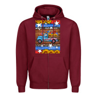 Burgundy american truck air freshener Zipper Hoodie - HRA Design Shop