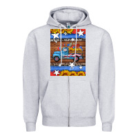 Heather Grey american truck air freshener Zipper Hoodie - HRA Design Shop