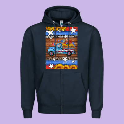 American Truck Air Freshener Zipper Hoodie Designed By Hra Design Shop