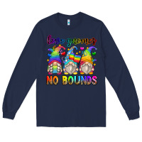Navy love gnomes no bounds Long Sleeve Tee - Zillion Design Studio
