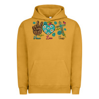 Pigment Peanut Butter Peace Love Cross Urban Hoodie - BundleAndBundleShop
