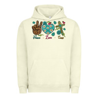Pigment Pistachio Peace Love Cross Urban Hoodie - BundleAndBundleShop
