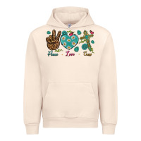 Sandshell Peace Love Cross Urban Hoodie - BundleAndBundleShop