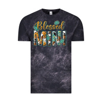 Cloud Black blessed mini with leopard and aztec Vintage Tee - texasbilliewilder
