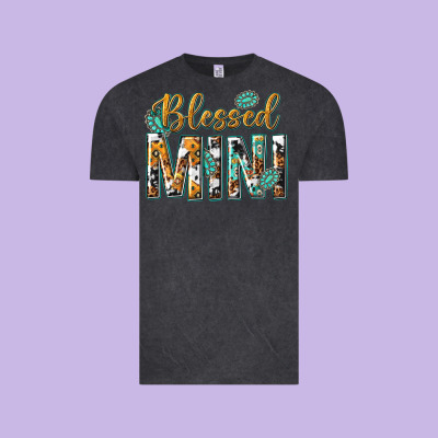 Vintage Tee blessed mini with leopard and aztec