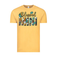 Vintage Mustard blessed mini with leopard and aztec Vintage Tee - texasbilliewilder