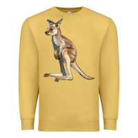 Antique Gold baby kangaroo Premium Sweatshirt - LillyAllenDesigns