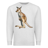 Oatmeal Heather baby kangaroo Premium Sweatshirt - LillyAllenDesigns