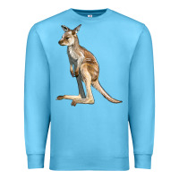 Ocean Blue baby kangaroo Premium Sweatshirt - LillyAllenDesigns