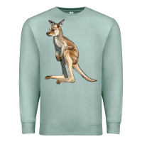 Seafoam baby kangaroo Premium Sweatshirt - LillyAllenDesigns