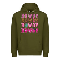 Pink Howdy Howdy Howdy Premium Hoodie | Teevron