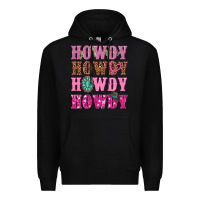 Black pink howdy howdy howdy Premium Hoodie - NancyCooperArtShop