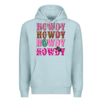 Blue Mist pink howdy howdy howdy Premium Hoodie - NancyCooperArtShop